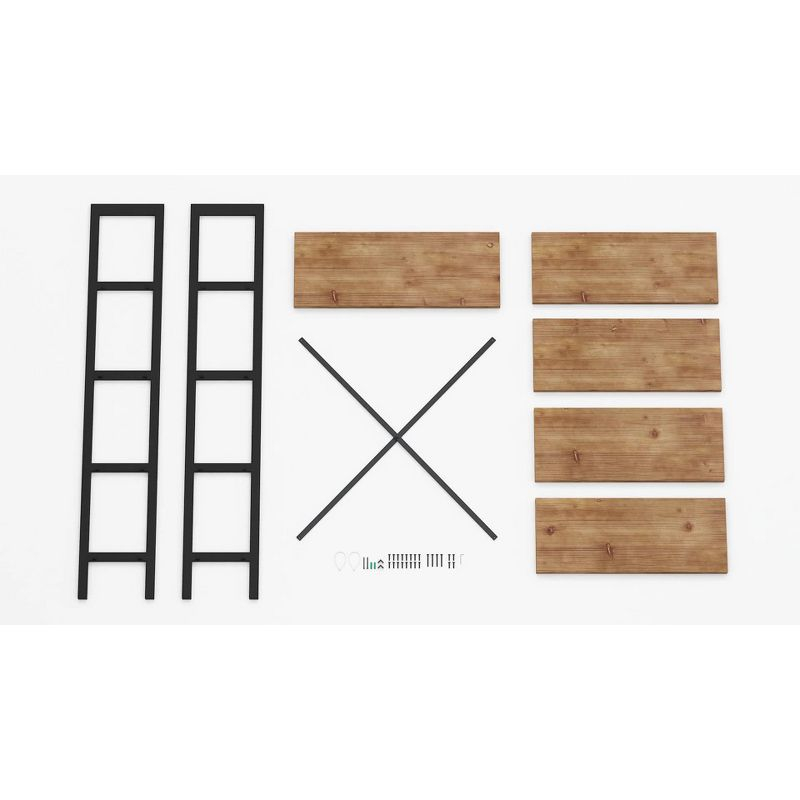 Christopher Knight Home Perth 68.5" 5-Shelf Industrial Bookcase Antique: Metal & Wood, 250lbs Capacity