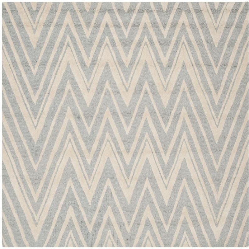 Cambridge CAM711 Tufted Indoor Area Rug - Grey/Ivory - 8'x8' - Safavieh