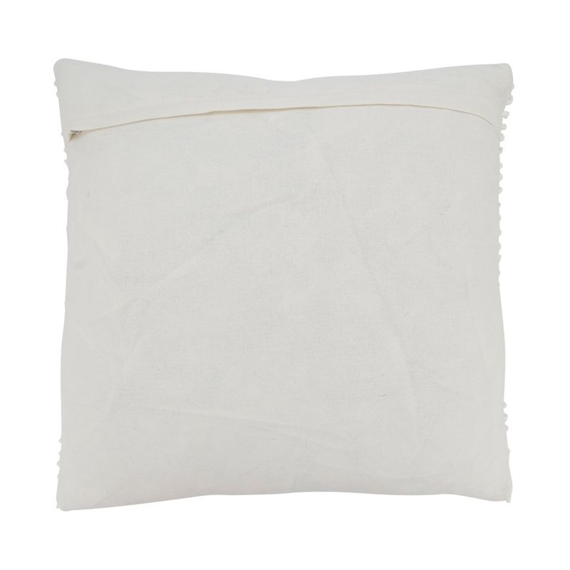 Saro Lifestyle Textured Woven Diamond Throw Pillow Cover, Off-White, 20"x20"