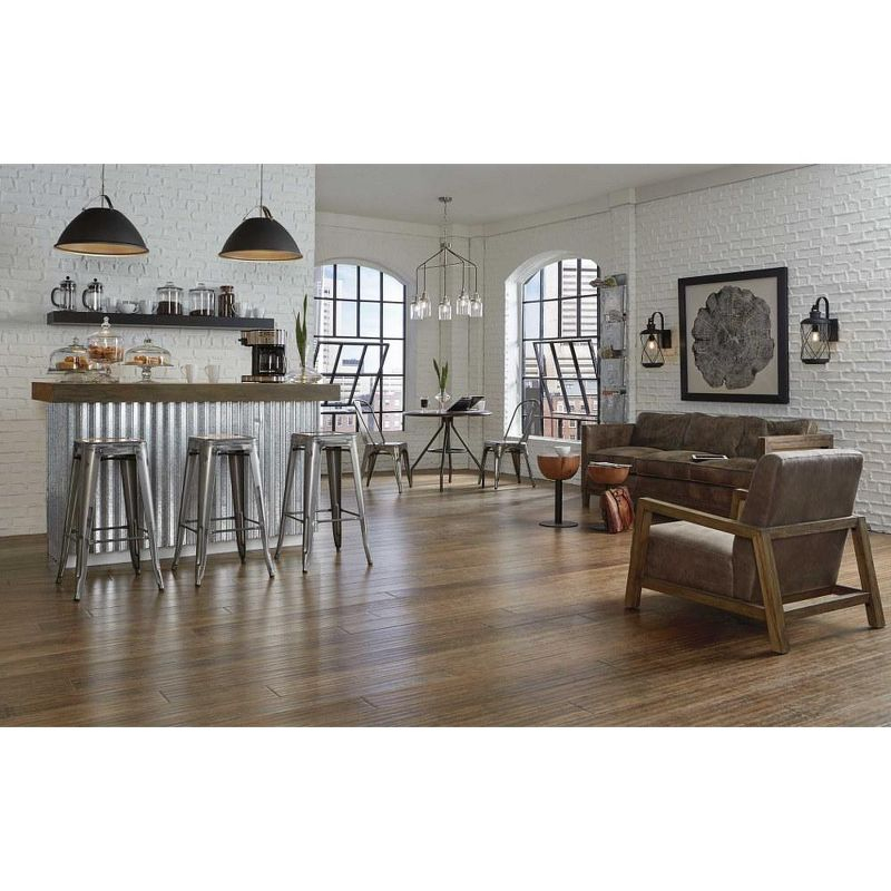 Progress Lighting, Tre Collection, 1-Light Pendant, Graphite, White Dome, Vintage Silver Shade