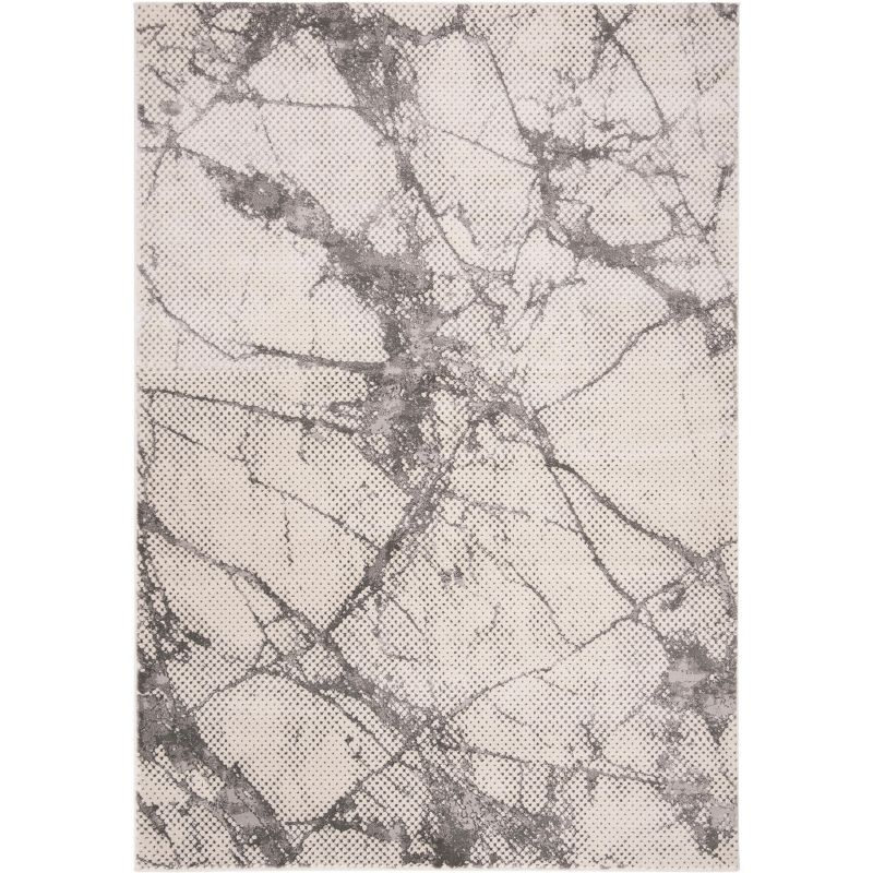 Lurex LUR187 Power Loomed Area Rug - Ivory/Grey - 5'3"x7'6" - Safavieh
