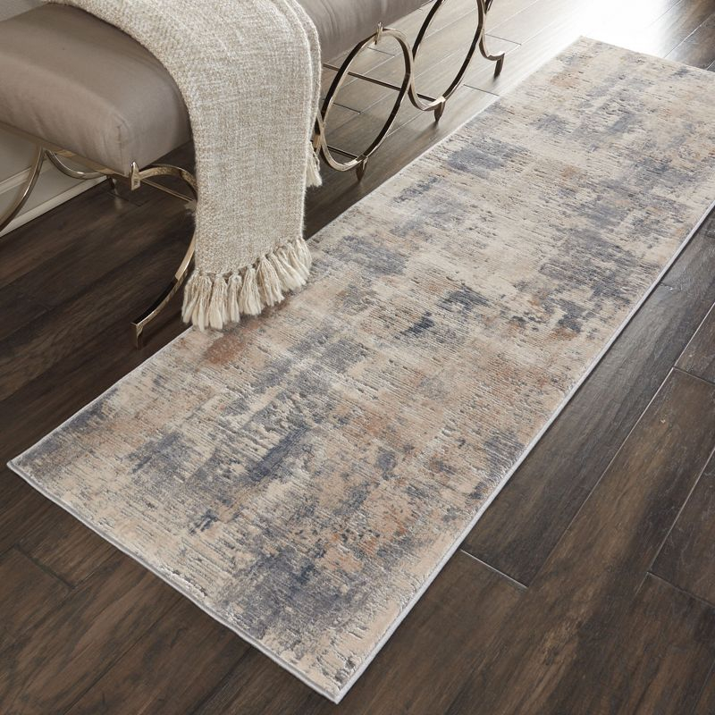 Nourison Rustic Textures Painterly Indoor Rug Beige/Grey 2'2" x 7'6"