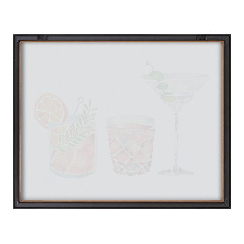 16" x 20" Blake Classic Cocktails by Cat Coquillette Framed Printed Glass Gold - Kate & Laurel All Things Decor