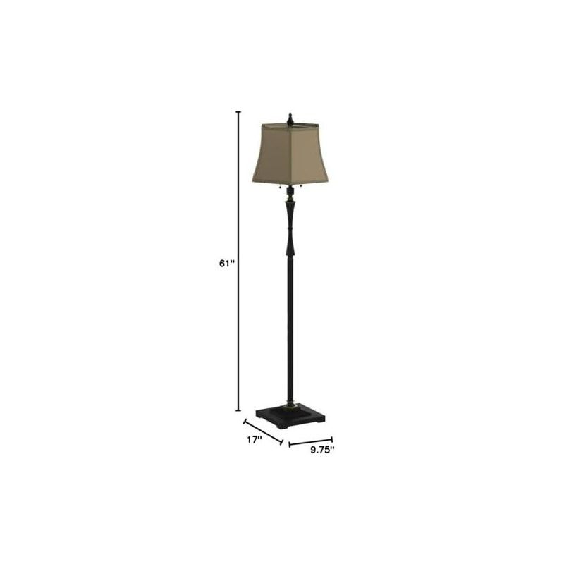 Cal Lighting 60W X 2 Madison Club Floor Lamp - Oil Rubbed Bronze