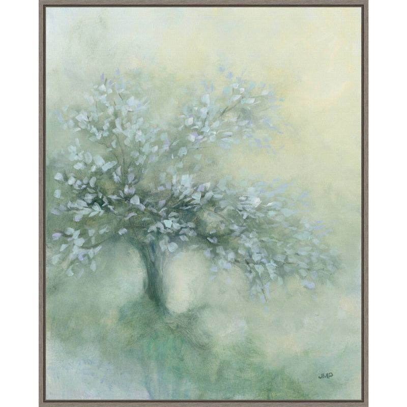 23" x 28" Subtle Tree I by Julia Purinton Framed Canvas Wall Art Print - Amanti Art: Modern Botanical Lithograph, Polystyrene Frame
