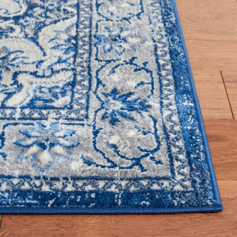 Brentwood BNT826 Power Loomed Indoor Area Rug - Blue/Ivory - 6'7"x6'7" - Safavieh