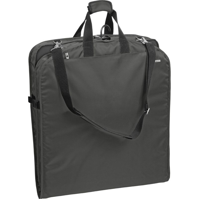 WallyBags 42" Premium Travel Garment Bag With Shoulder Strap, Grey