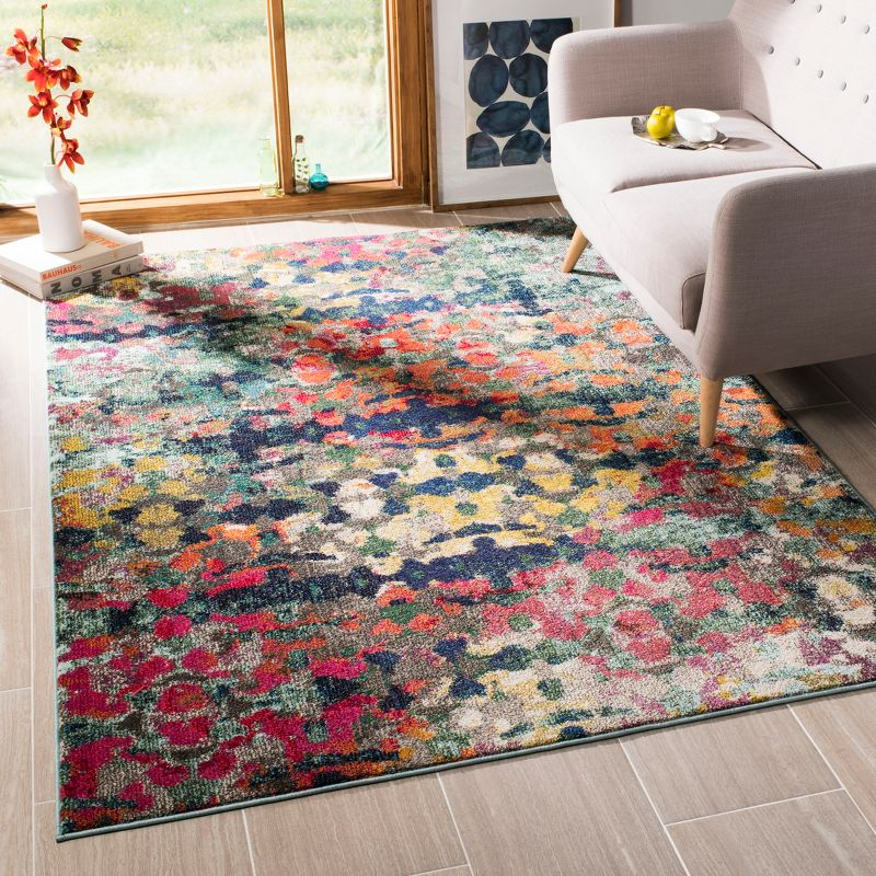 Monaco MNC263 Power Loomed Area Rug - Green/Blue - 8'x10' - Safavieh.