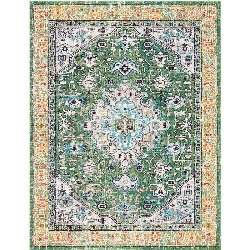 Madison MAD474 Power Loomed Indoor Area Rug - Green/Turquoise - 8'x10' - Safavieh