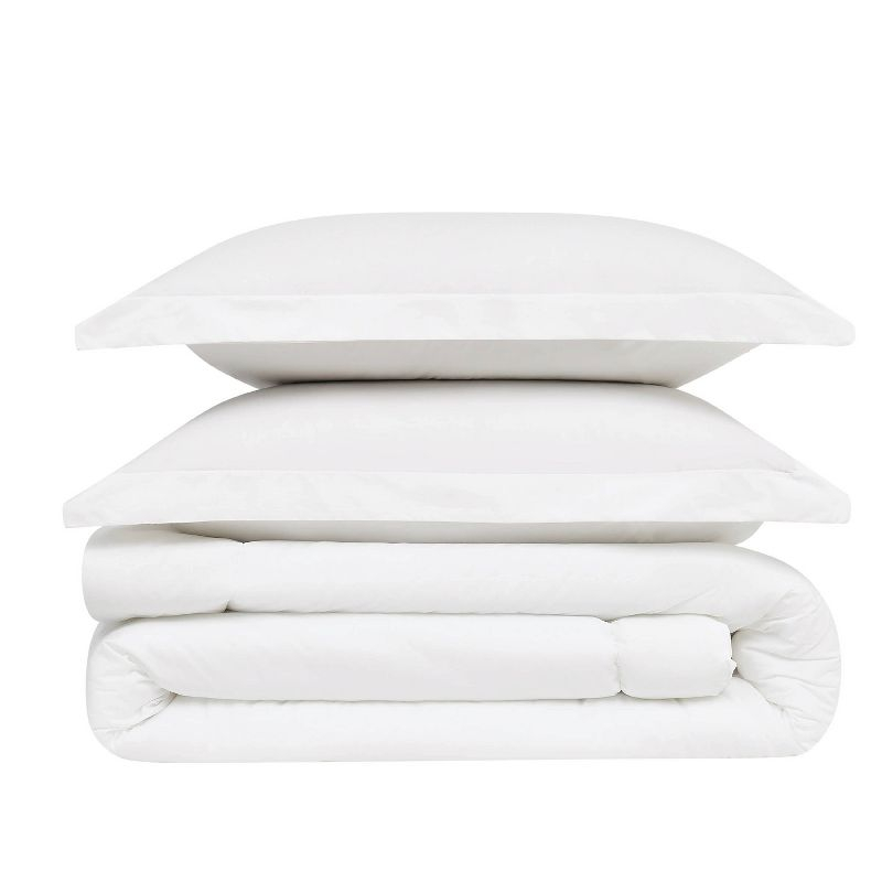Brooklyn Loom 3pc King Oversized Percale Comforter Set White