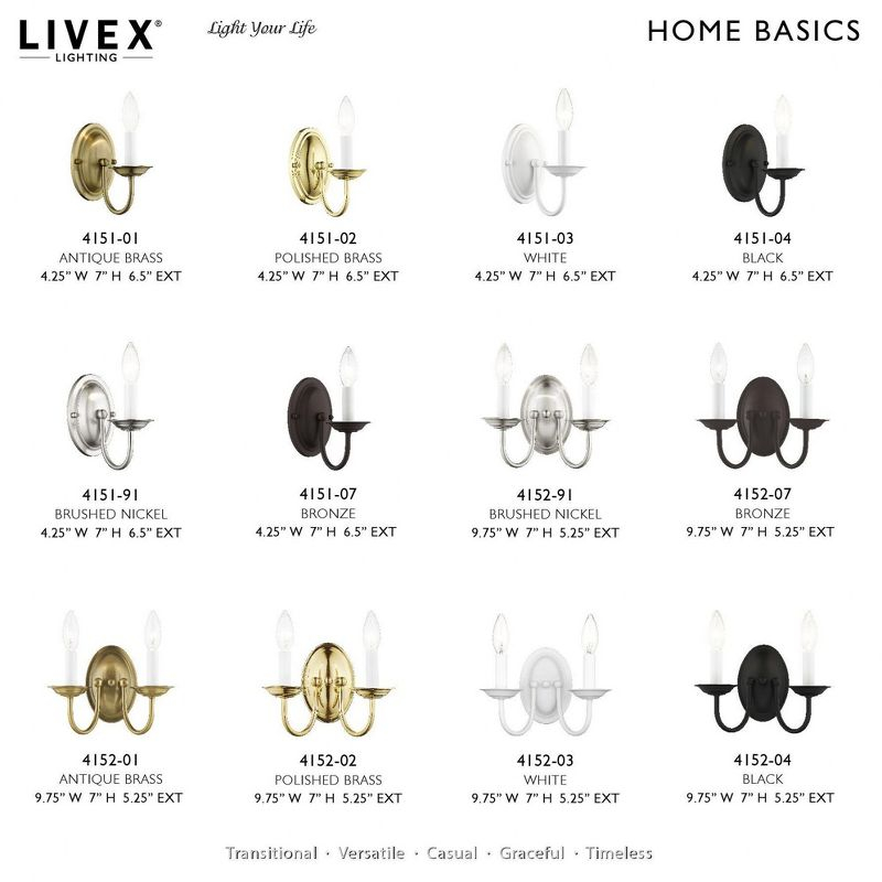 Livex Lighting Home Basics 1 - Light Wall Light in  White