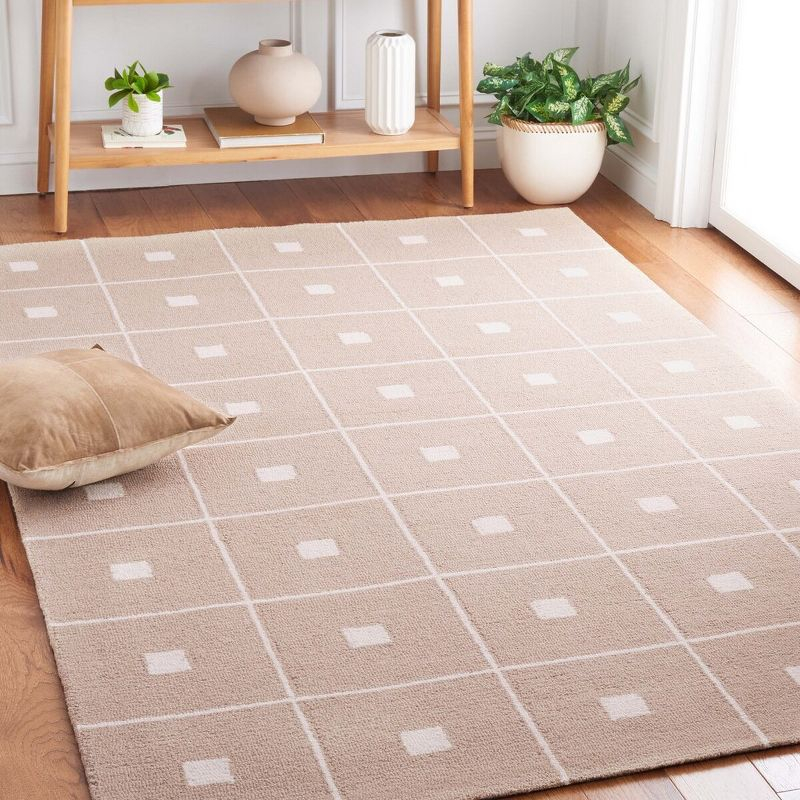 Martha Stewart 300 Hand Tufted 85% Wool And 15% Cotton With Latex Geometric Rug
