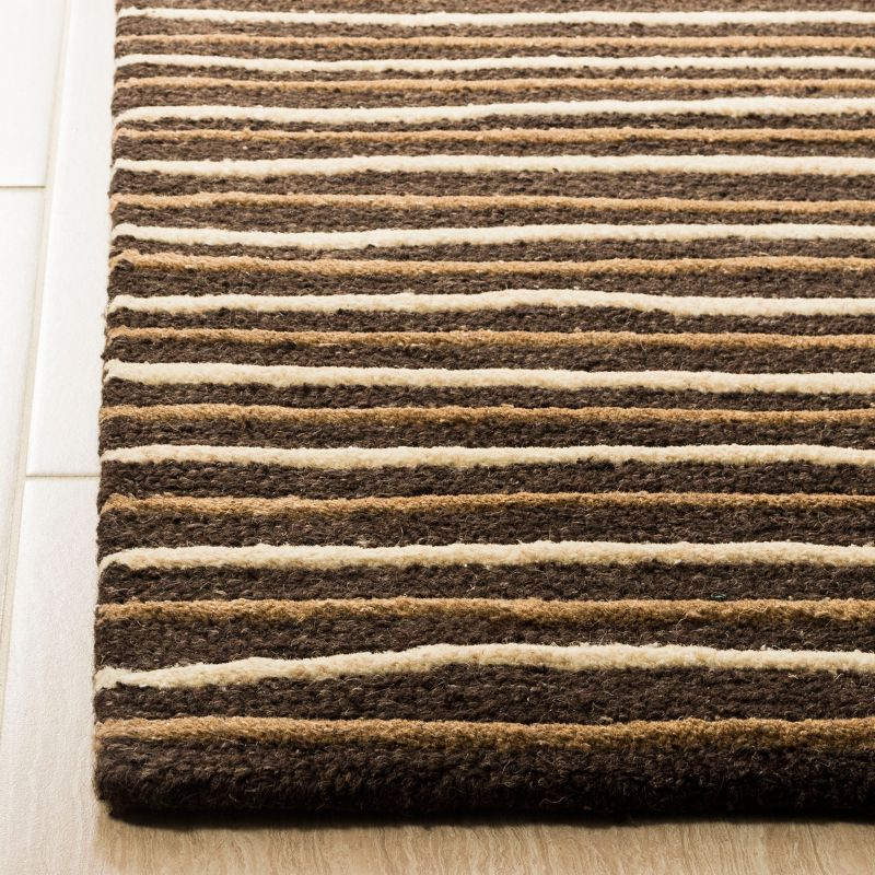 Martha Stewart Hand Drawn Stripe - MSR3619 - Indoor Hand Tufted Accent Rugs - Tilled Soil Brn - 2'6"x4'3"