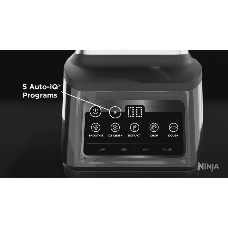 Ninja Professional Plus Kitchen Blender System and 8-Cup Food Processor with Auto-iQ Black BN803TGT: 72oz Smoothie Blender, 5 Speeds, Ice Crusher