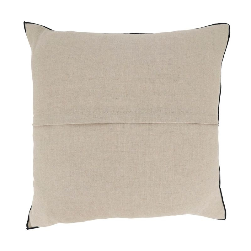 Saro Lifestyle Stonewashed Stitched Edge Down Filled Throw Pillow, Beige , 20"x20"