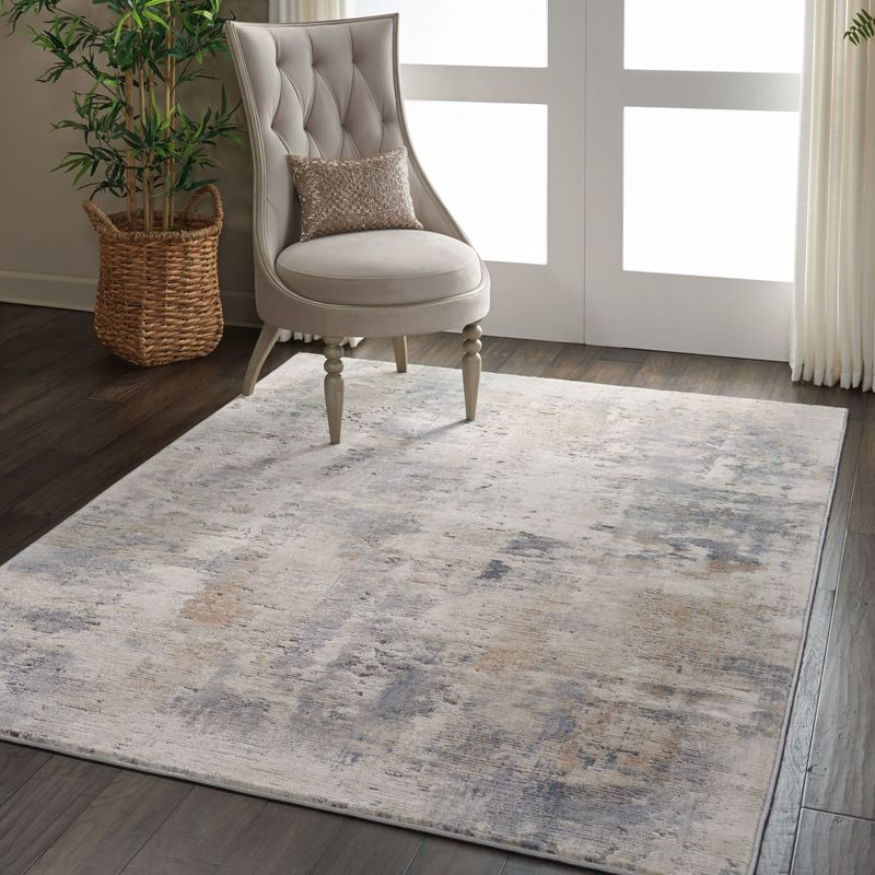 Nourison Rustic Textures Painterly Indoor Rug Beige/Grey 5'3" x 7'3"