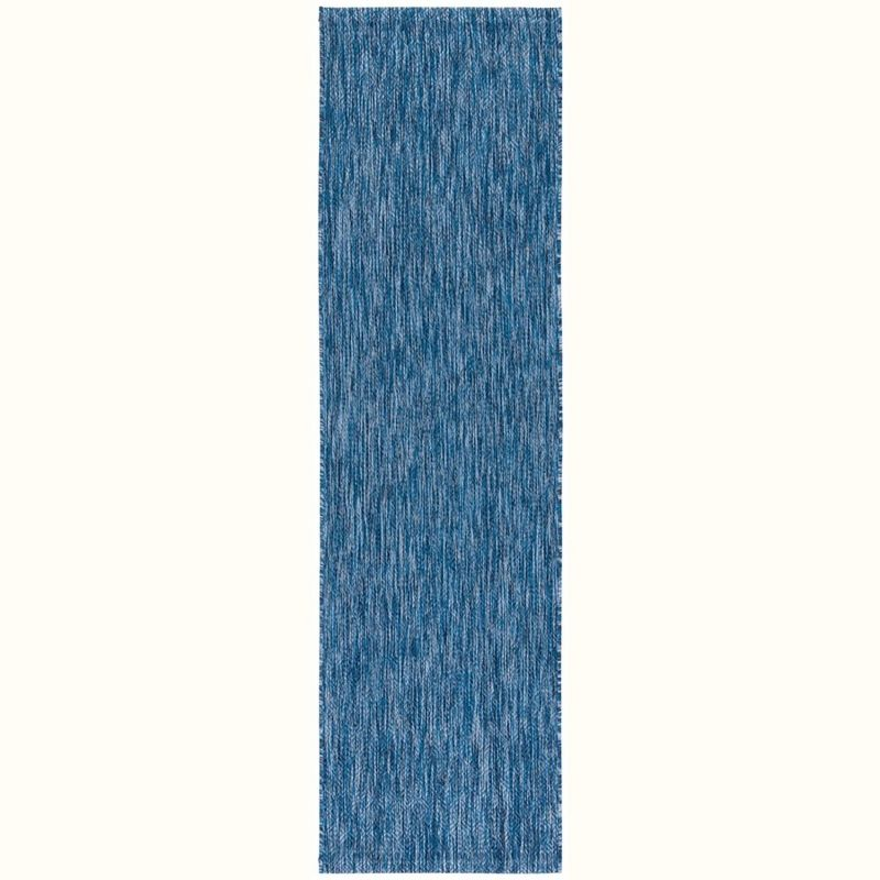 Courtyard CY8520 Power Loomed Indoor and Outdoor Runner Rug - Navy/Navy - 2'3"x12' - Safavieh