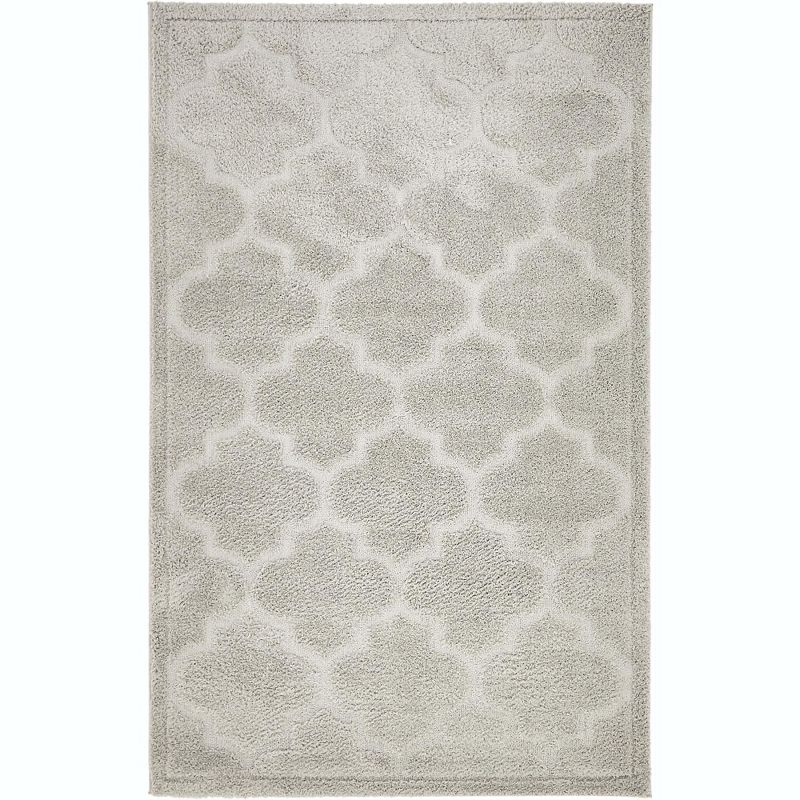 Unique Loom 5' 1 x 8' 0 Gray Trellis Shag Traditional Area Rug