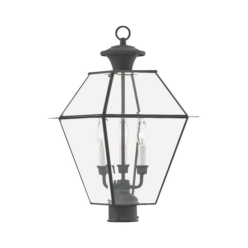 Livex Lighting Westover 3 - Light Post Light in  Charcoal