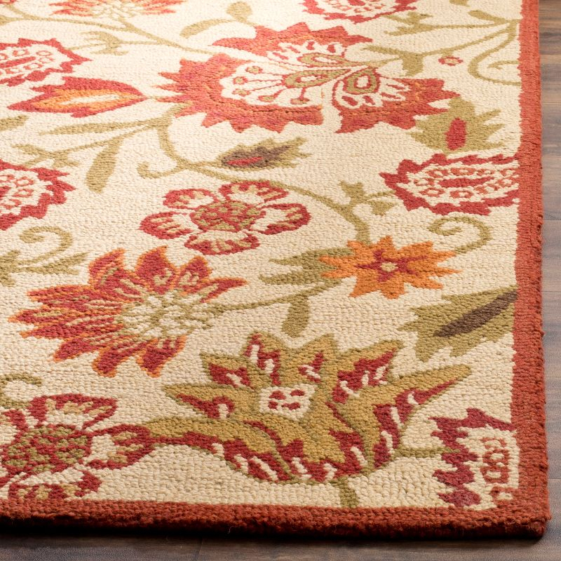 Blossom BLM862 Hand Hooked Accent Rug - Beige/Multi - 2'6"x4' - Safavieh.