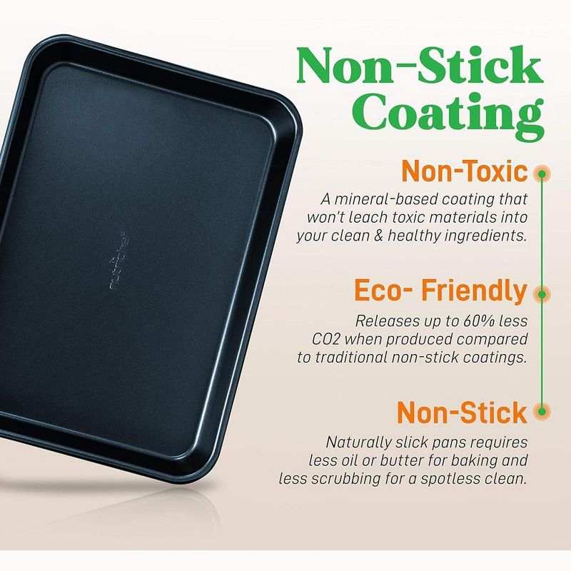 NutriChef 2 Piece Non-Stick Cookie Sheet Baking Pans