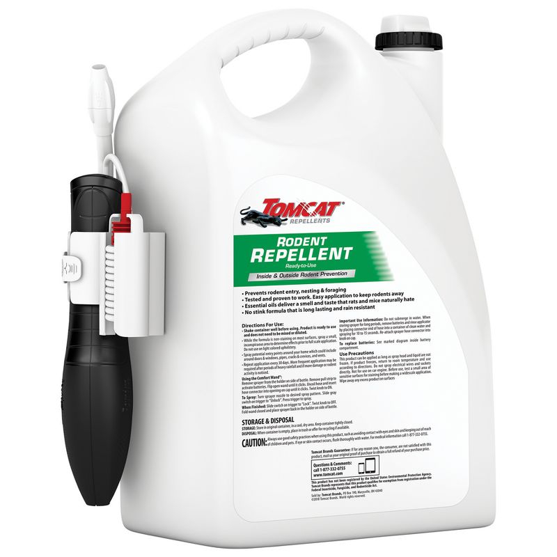 Tomcat Rodent Repellent Ready To Use With Wand - 1gal: Safe for Kids & Pets, Deters Rats