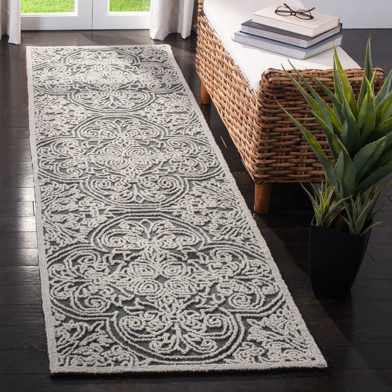 Trace TRC101 Hand Tufted Runner Rug - Dark Grey/Light Grey - 2'3"x10' - Safavieh.