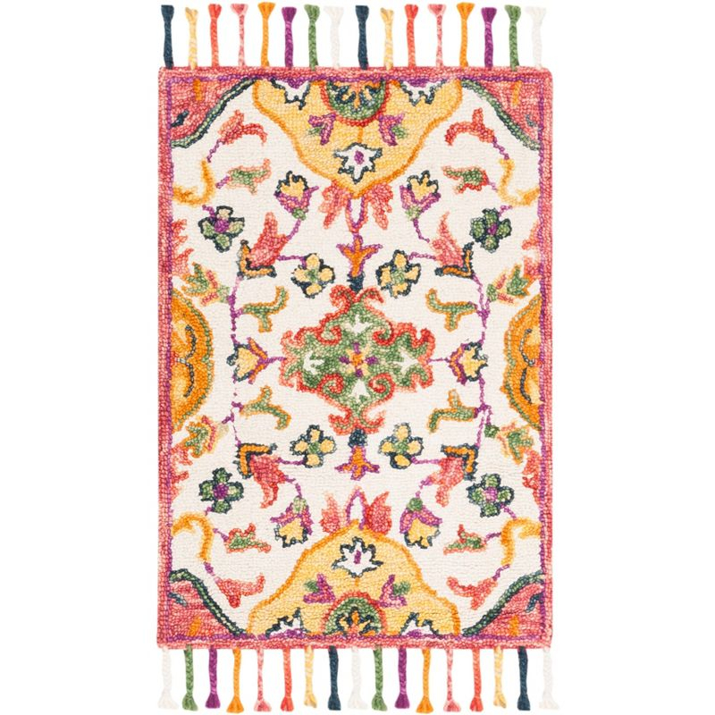 Blossom BLM456 Hand Tufted Accent Rug - Ivory/Multi - 2'x3' - Safavieh.