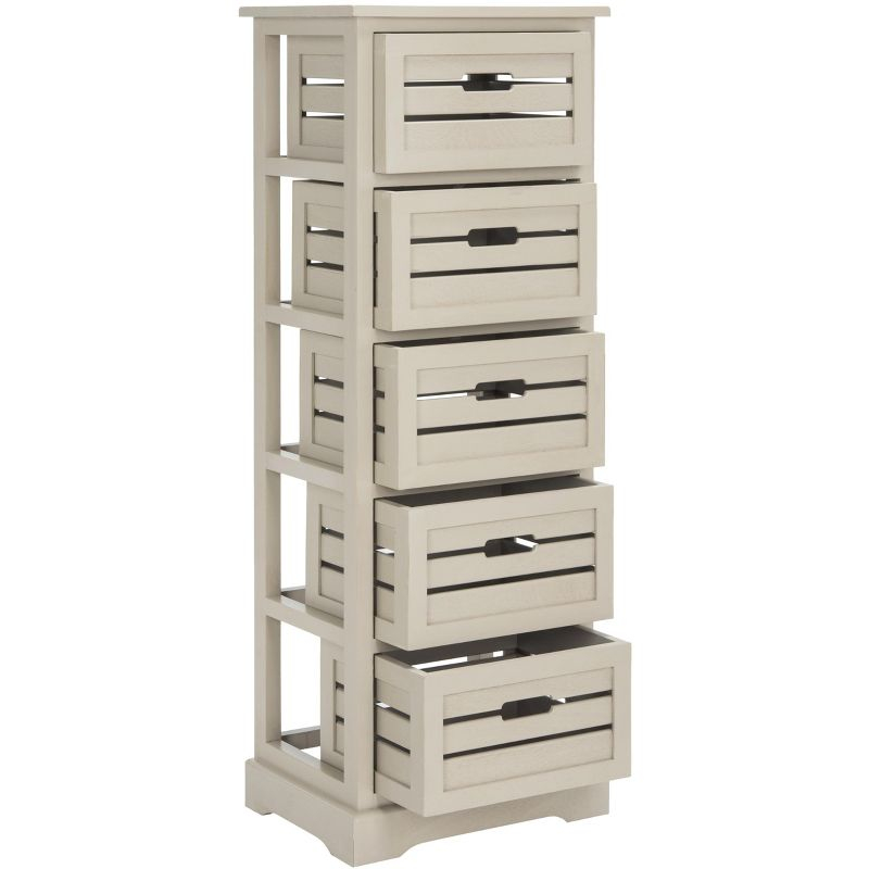 Samara 5 Drawer Cabinet - AMH5714 - Vintage Grey - Safavieh Couture