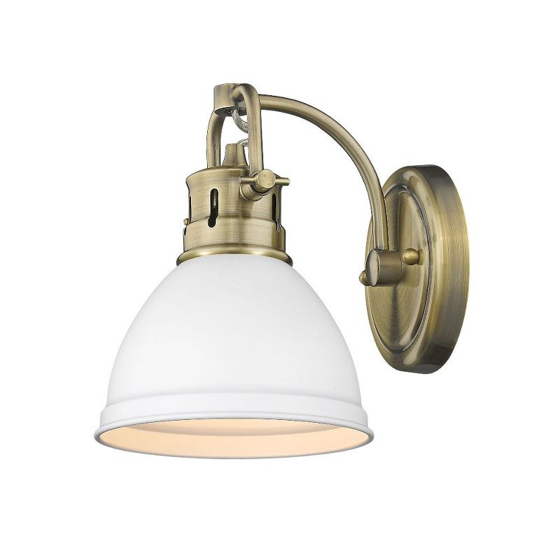 Golden Lighting Duncan 1-Light Wall Sconce in Aged Brass