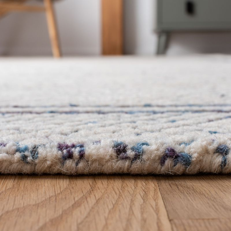 Abstract ABT341 Hand Tufted Area Rug - Ivory/Navy - 5'x8' - Safavieh .
