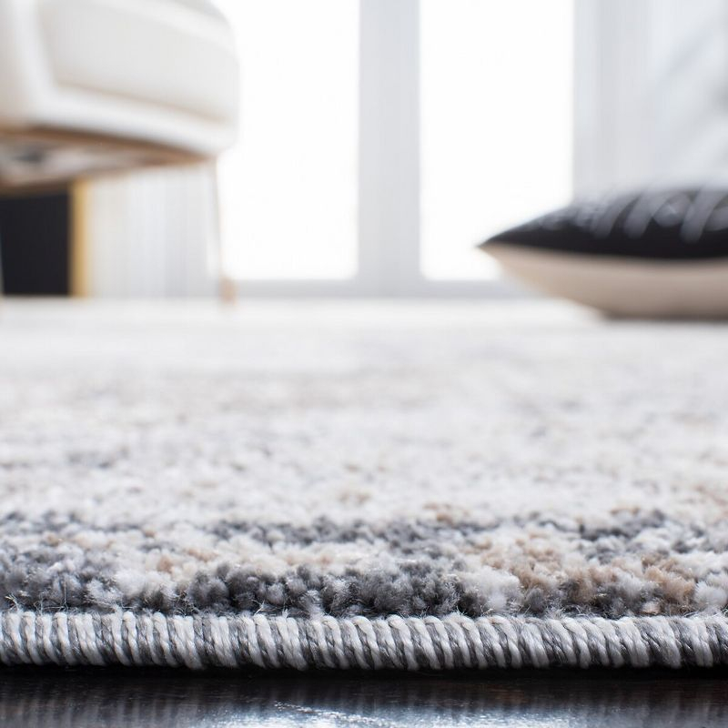 Aston ASN705 Power Loomed Indoor Area Rug - Ivory/Grey - 6'7"x6'7" - Safavieh