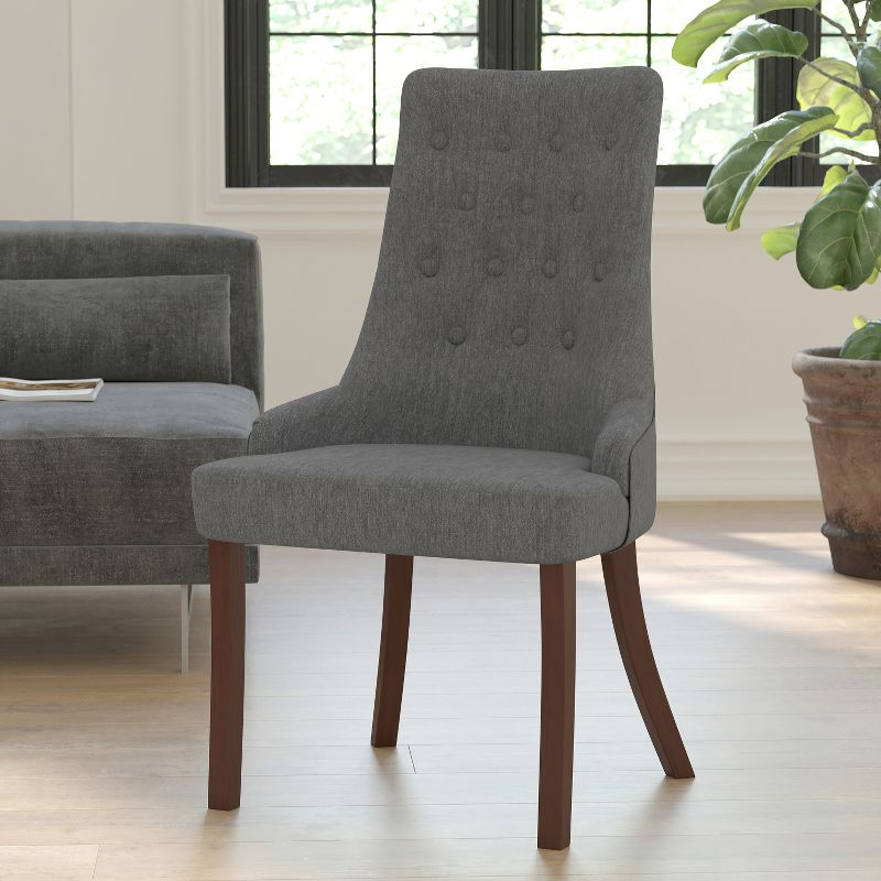 Flash Furniture HERCULES Paddington Series Gray Fabric Tufted Chair