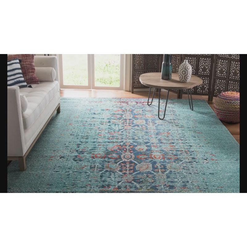 Monaco MNC208 Power Loomed Indoor Area Rug - Blue/Multi - 6'7"x6'7" - Safavieh