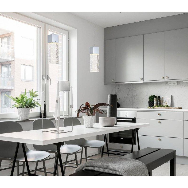 Elegant Lighting Novastella 1 light Chrome LED Pendant