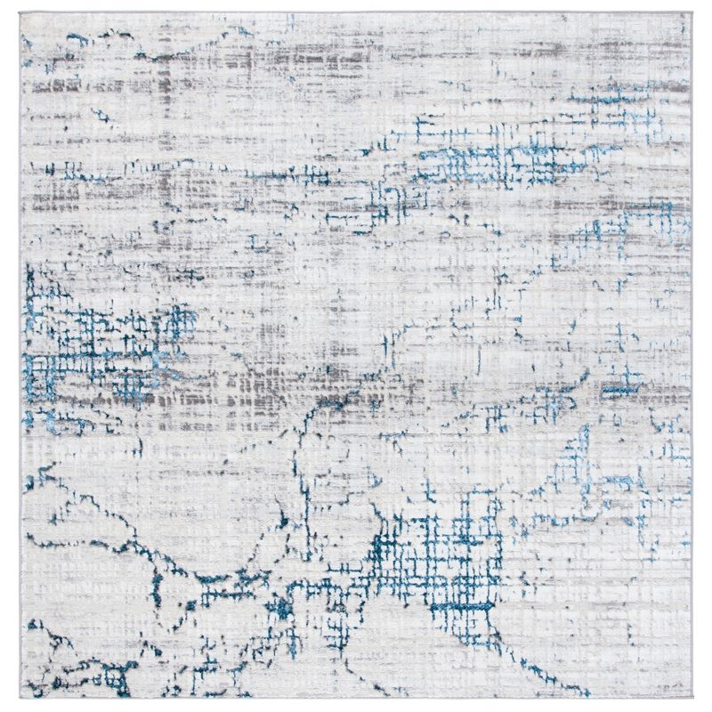 Amelia ALA248 Power Loomed Area Rug - Grey/Blue - 6'7"x6'7" - Safavieh.