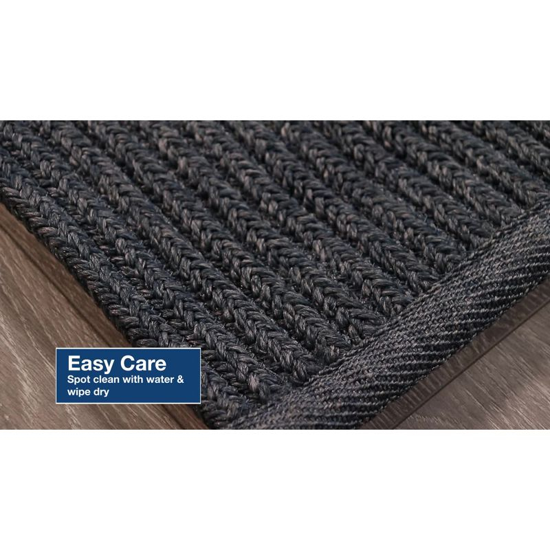 Liora Manne Calais Solid Indoor/Outdoor Rug Navy 5' x 7'6"