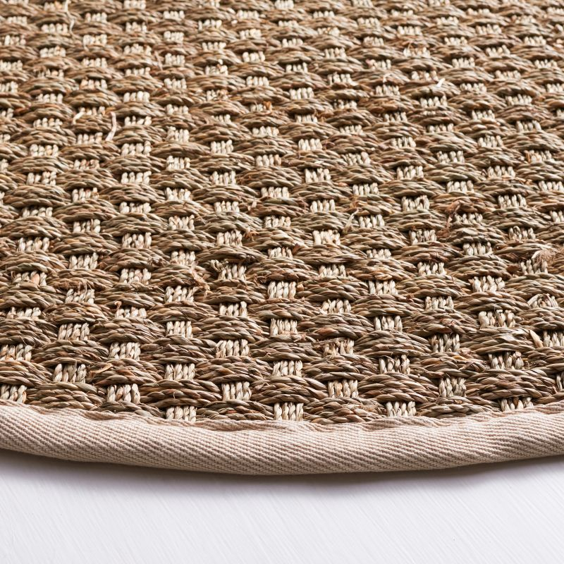 Natural Fiber NF114 Power Loomed Area Rug - Natural/Ivory - 8' round - Safavieh.