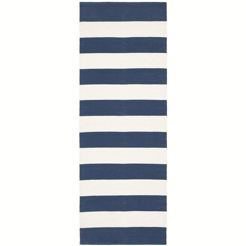 Montauk MTK712 Hand Woven Indoor Runner Rug - Navy/Ivory - 2'3"x13' - Safavieh