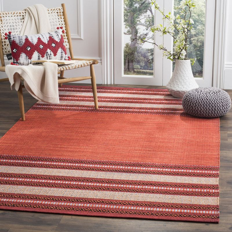 Montauk MTK214 Hand Woven Indoor Area Rug - Red/Ivory - 5'x8' - Safavieh