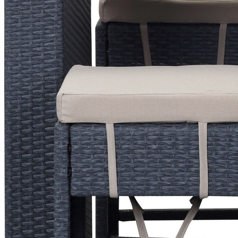 Sanders Bar Set - Indoor/Outdoor - PAT2502 - Titanium/Sand - Safavieh