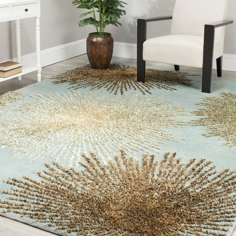 Soho SOH712 Hand Tufted Indoor Area Rug - Light Blue/Multi - 8'9"x11'9" - Safavieh.
