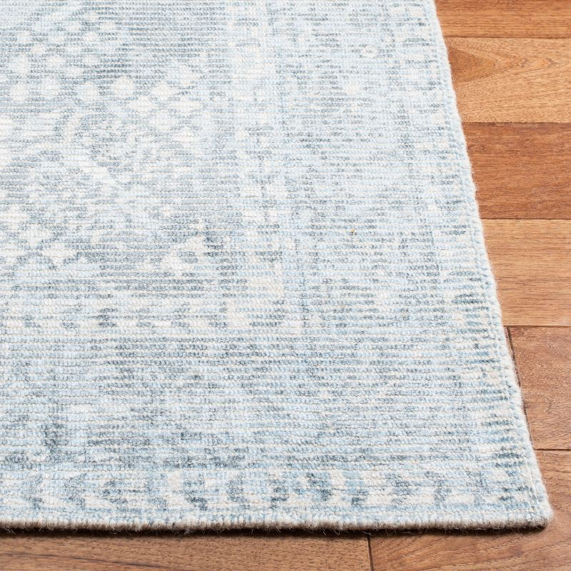 Restoration Vintage RVT708 Hand Loomed Indoor Area Rug - 6'x6' - Grey/Light Blue - Safavieh