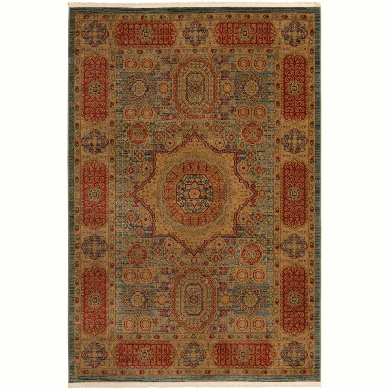 Unique Loom Palace Collection Area Rug - Amber (6' 1" x 9' Rectangle Light Blue/Light Brown)