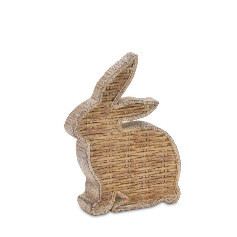 Wicker Design Rabbit Decor (Set of 2)
