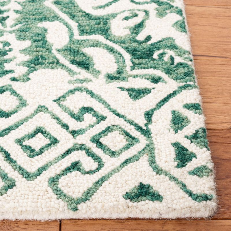 Dip Dye DDY901 Hand Tufted Area Rug - Dark Green/Ivory - 6'6"x6'6" - Safavieh.