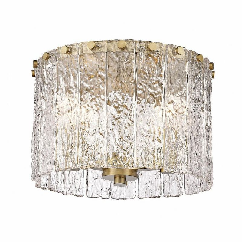 Z-Lite Glacier 3 - Light Flush Mount in  Modern Gold