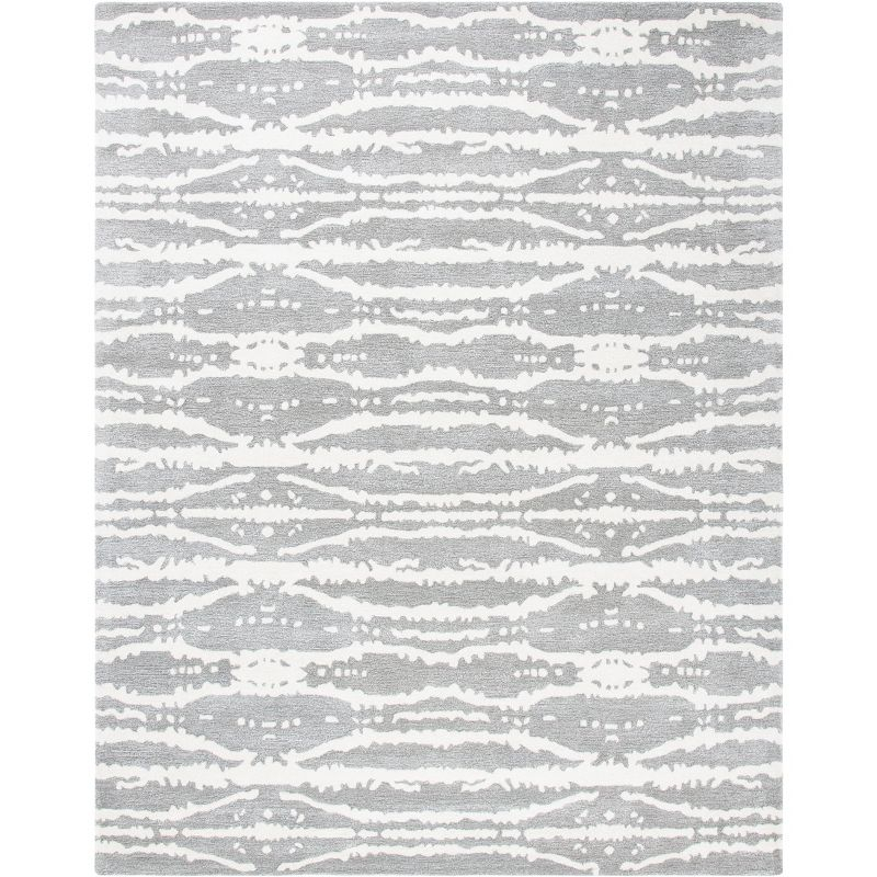 Soho SOH656 Hand Tufted Area Rug - Grey/Ivory - 7'6"x9'6" - Safavieh.