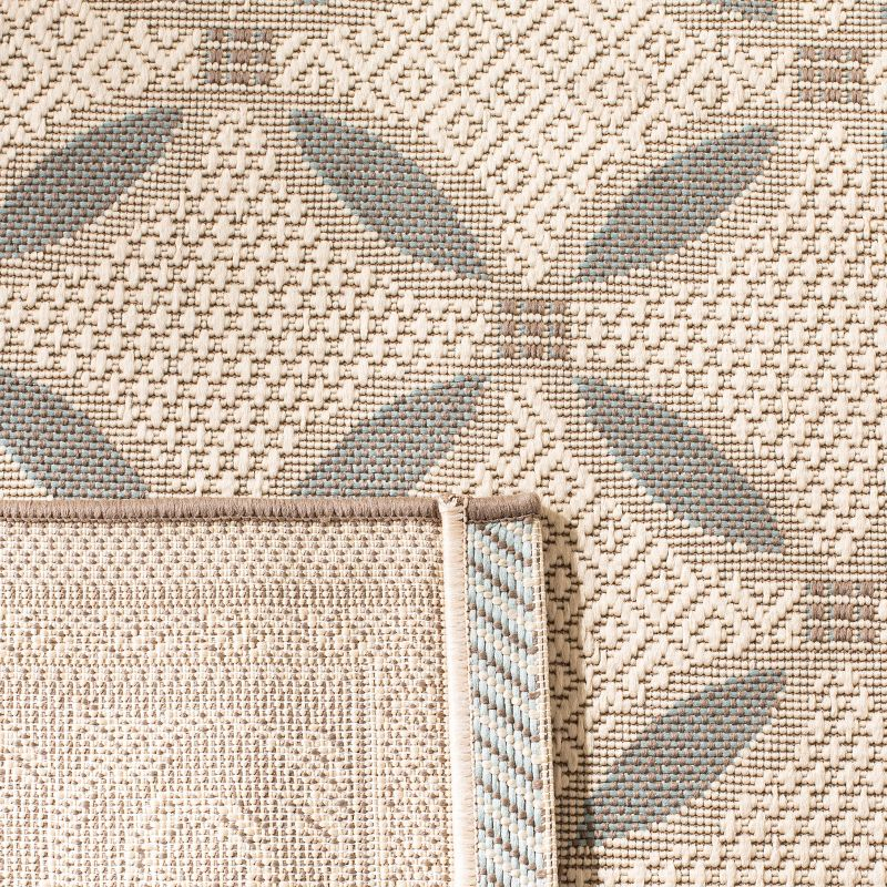 Courtyard CY7107 Power Loomed Indoor/Outdoor Area Rug - Beige/Dark Beig - 5'3"x7'7" - Safavieh.