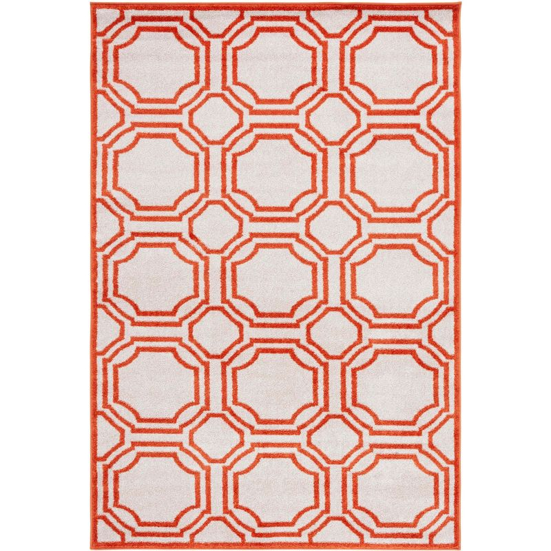 Amherst AMT411 Power Loomed Area Rug - Ivory/Orange - 5'3"x8' - Safavieh.